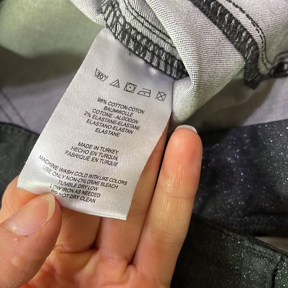 Free people black sparkle jeans size W 25 - Picture 5 of 6